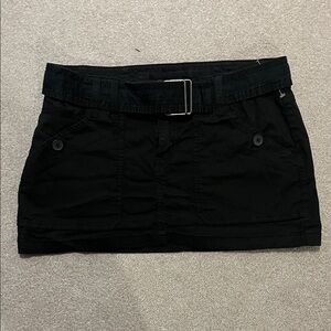 Garage Black Mini Skirt with Belt